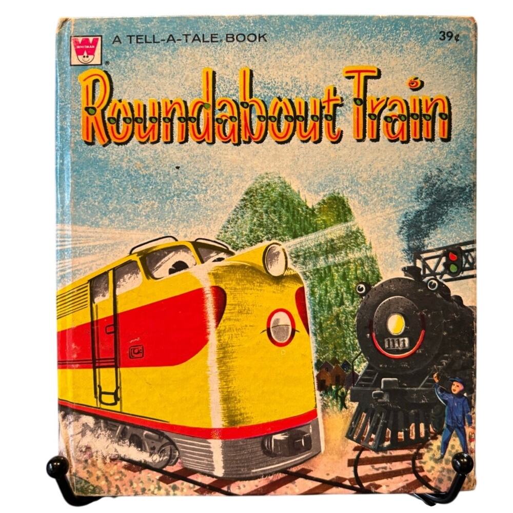 Vintage 1958 Roundabout Train Book by Betty Ren Wright, Tell-A-Tale, Whitman, HC